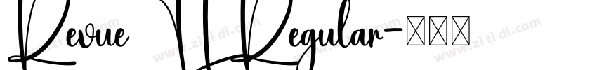 RevueTL Regular字体转换